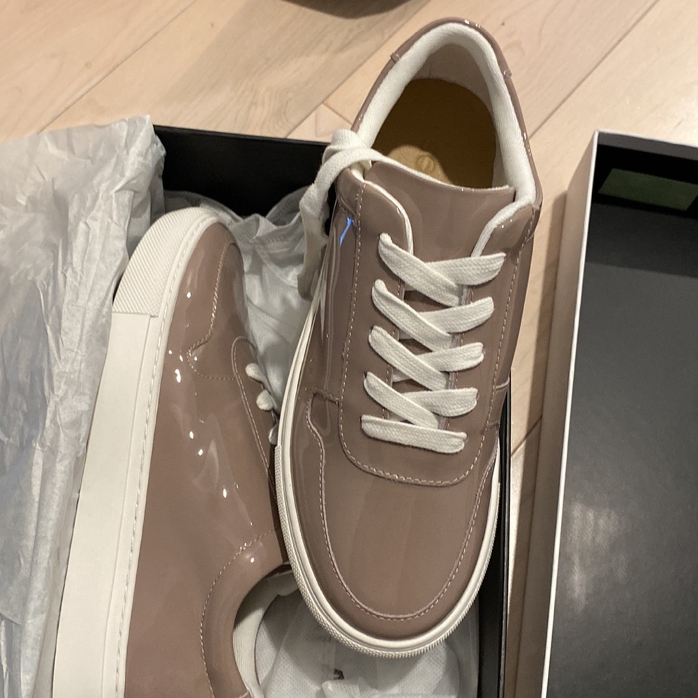 Sol Sana Eliana sneakers patent leather taupe grey gloss 36